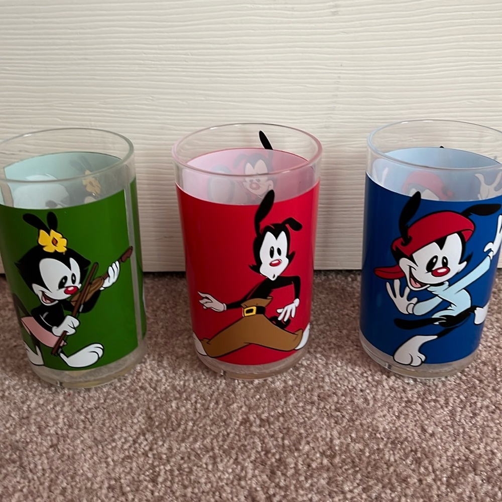 Anamaniac plastic cups from the 1990s